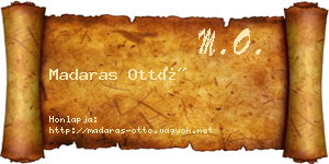 Madaras Ottó névjegykártya